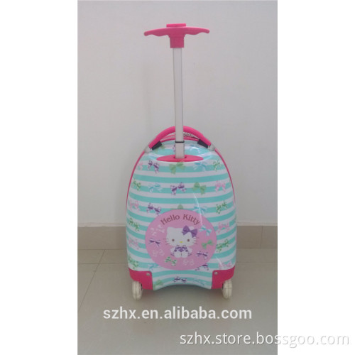 16" 2 wheels kids luggage with stand